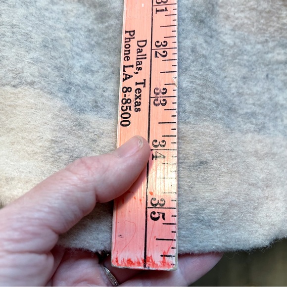 Adrienne Vittadini Wool Blend fuzzy sweater coat Striped Cream Brown Gray - Picture 8 of 9